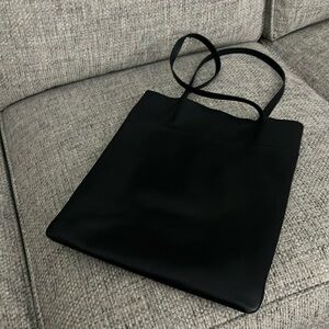 Madewell Black Leather Tote Bag